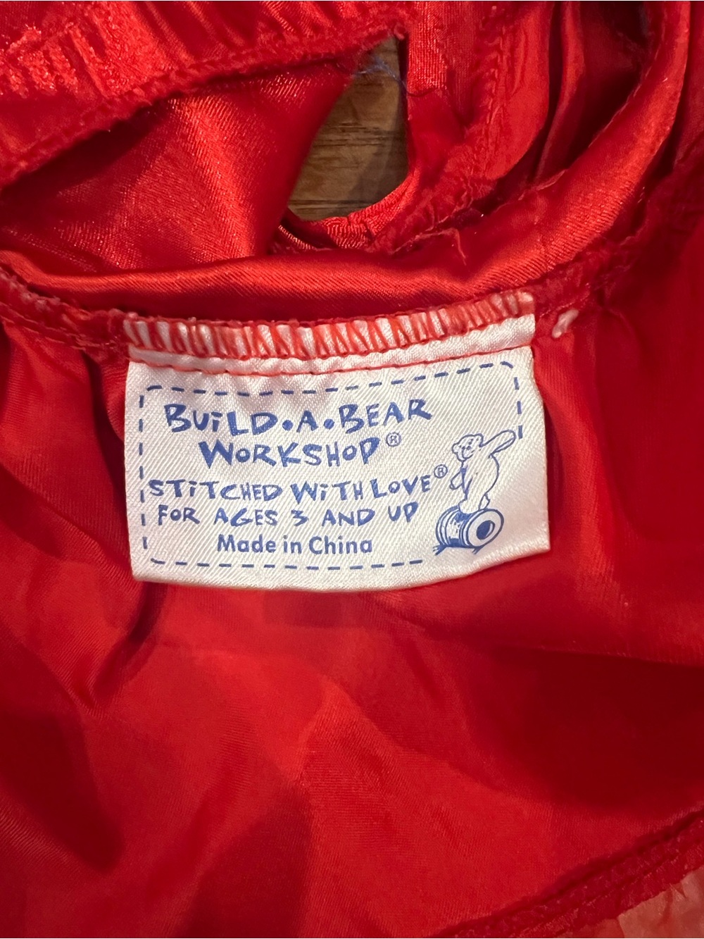 Build-A-Bear Red and White Heart Print Dress - Picture 3 of 3